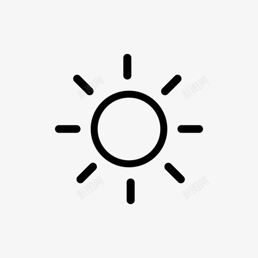 太阳亮度光线图标svg_新图网 https://ixintu.com 亮度 光线 天气 太阳 阳光