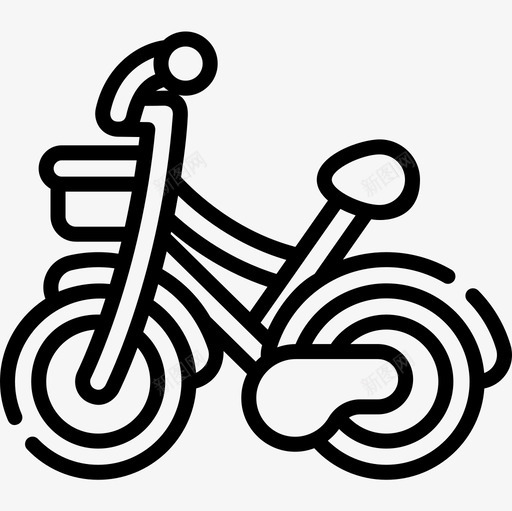 自行车健康55直线型图标svg_新图网 https://ixintu.com 健康 直线 线型 自行车