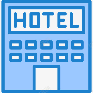 酒店旅游182蓝色图标图标