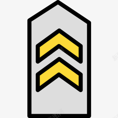V形军用27线形颜色图标图标