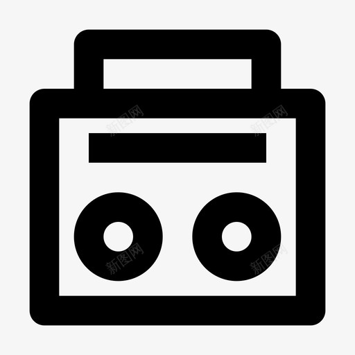 音箱盒式录音机录音机图标svg_新图网 https://ixintu.com 录音机 电子产品概要24 盒式录音机 立体声收音机 音箱