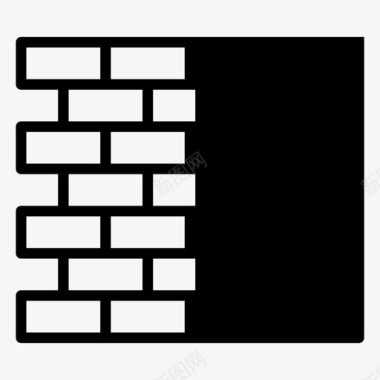 砖墙堵塞防御图标图标