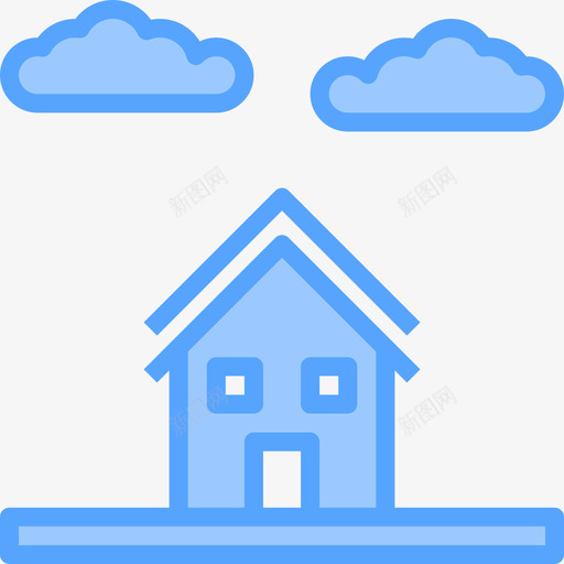 建筑房地产188蓝色图标svg_新图网 https://ixintu.com 建筑 房地产 蓝色
