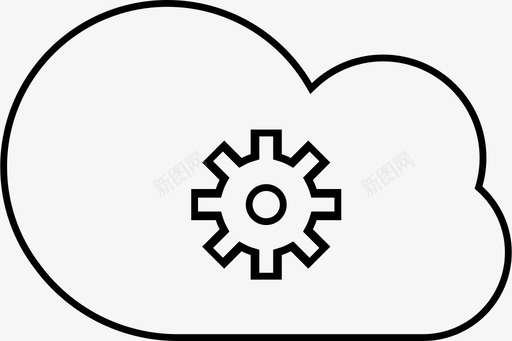 云设置配置首选项图标svg_新图网 https://ixintu.com 云编程 云计算 云设置 数据和技术 服务器 配置 首选项
