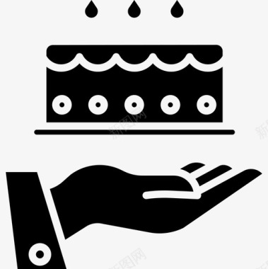 生日蛋糕聚会和庆祝20雕文图标图标