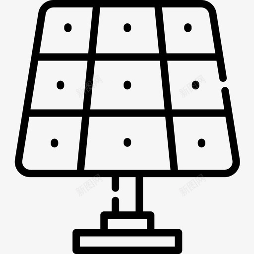 太阳能电池板技术90线性图标svg_新图网 https://ixintu.com 太阳能电池板 技术90 线性