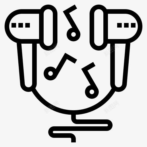 耳机俱乐部演出图标svg_新图网 https://ixintu.com 俱乐部 声音 大纲 演出 耳机 音乐