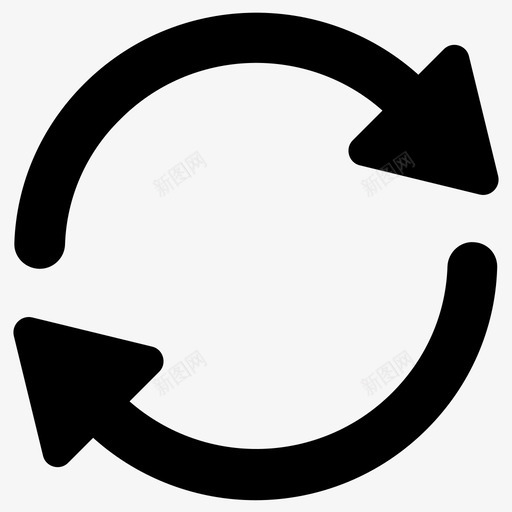 刷新循环重做图标svg_新图网 https://ixintu.com 刷新 加载 同步 循环 重做 重新