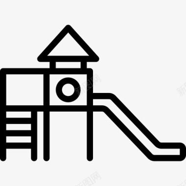 滑梯游乐场6直线型图标图标