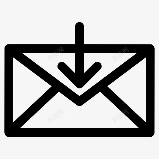 接收邮件信封信件图标svg_新图网 https://ixintu.com 信件 信封 加粗 图标 接收 机密 网页设计 邮件