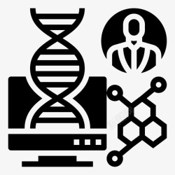 计算基因dna计算机基因组图标高清图片