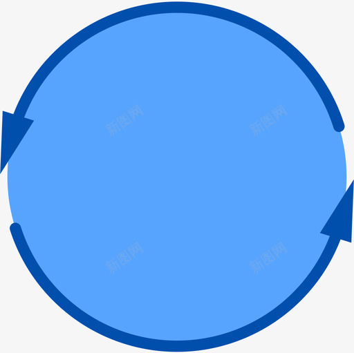圆形箭头基本16蓝色图标svg_新图网 https://ixintu.com 圆形 基本 箭头 蓝色