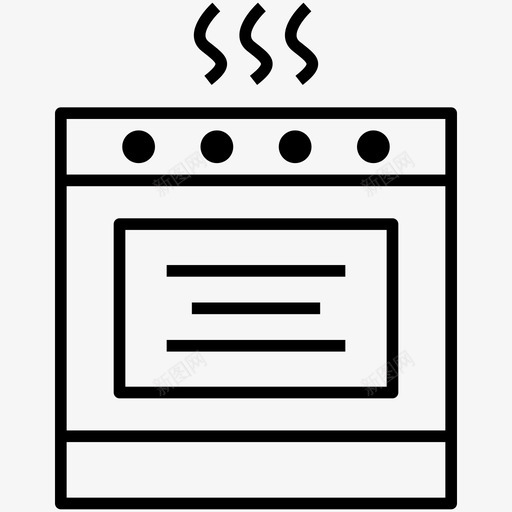 炉灶烤箱煤气灶图标svg_新图网 https://ixintu.com 一套室内设计线图标 厨房炉灶 炉灶 烤箱 煤气灶
