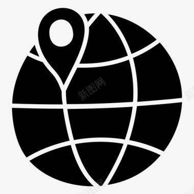 全球位置全球方向地球仪图标图标