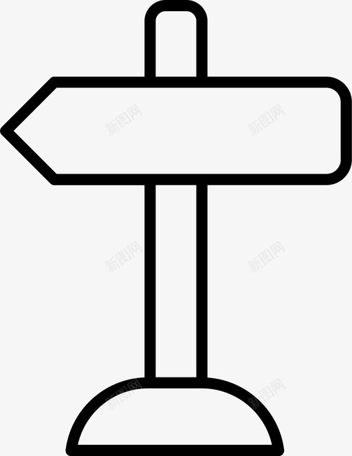 方向指示牌方向牌图标svg_新图网 https://ixintu.com 左方 指示牌 方向 行驶 路标