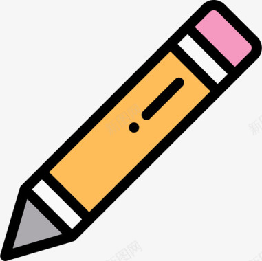 铅笔创意工具34线条颜色图标图标