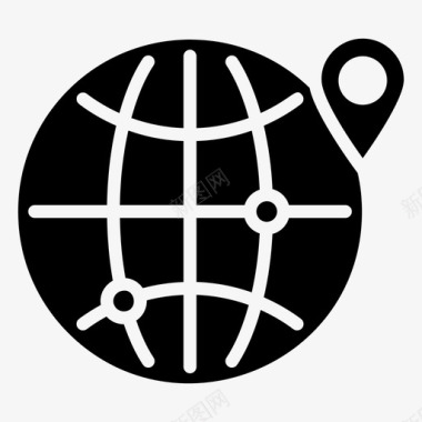 全球位置目的地地理位置图标图标