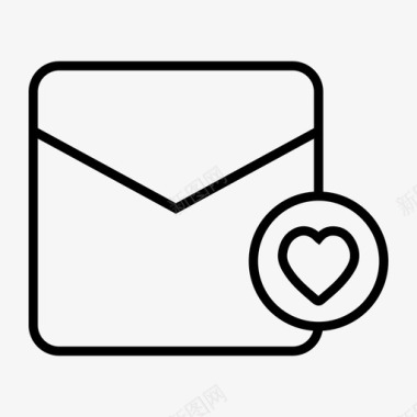电子邮件联系人心脏图标图标