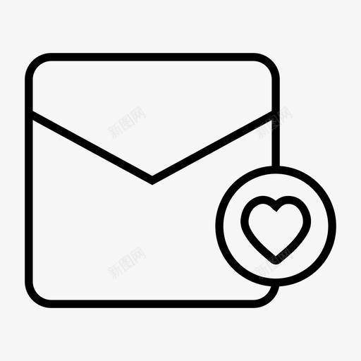 电子邮件联系人心脏图标svg_新图网 https://ixintu.com 信件 心脏 电子邮件 联系人 邮件