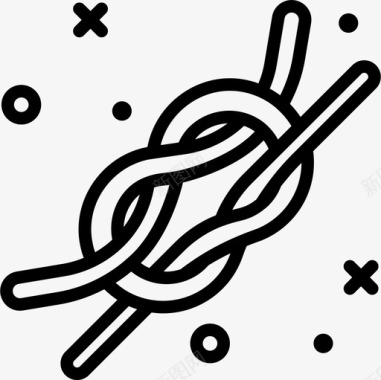 绳结潜水24线形图标图标
