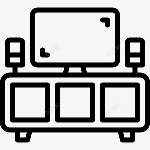 橱柜家具35线性图标svg_新图网 https://ixintu.com 家具 橱柜 线性