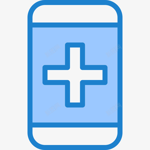智能手机健康护理28蓝色图标svg_新图网 https://ixintu.com 健康护理28 智能手机 蓝色