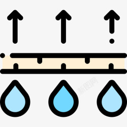 透气颜色透气面料特征6线性颜色图标高清图片