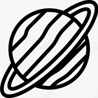 土星123号空间直线型图标图标