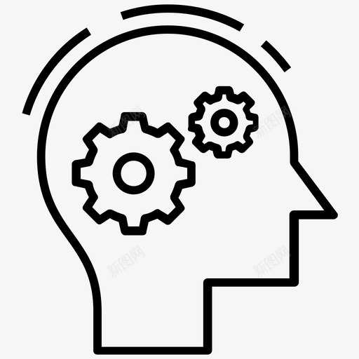 头脑风暴大脑发展创造性大脑图标svg_新图网 https://ixintu.com 企业家线向量图标集 创造性大脑 创造性思维 大脑发展 头脑风暴 思维过程