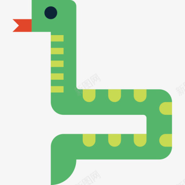 蛇动物7扁平图标图标