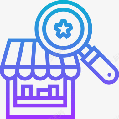 商业和购物搜索引擎优化100梯度图标图标