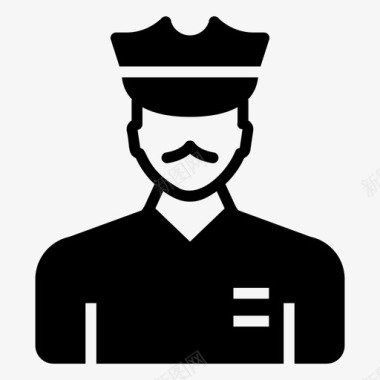 警官头像男性头像男人图标图标