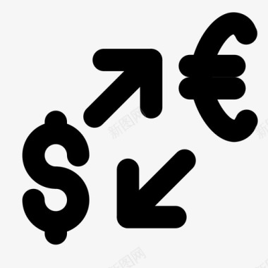 货币兑换商货币兑换美元兑换图标图标