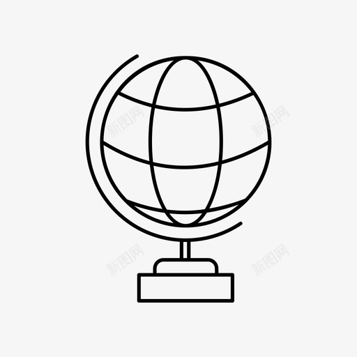 地球仪地球网格地理图标svg_新图网 https://ixintu.com 地图和位置 地球 地球仪 地球网格 地理