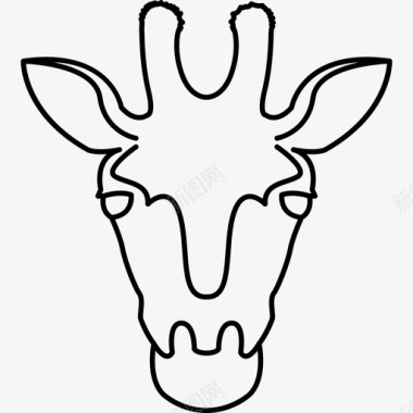 长颈鹿动物自然图标图标