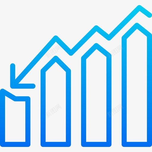 条形图业务263渐变图标svg_新图网 https://ixintu.com 业务 条形图 渐变