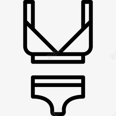 泳衣驾驶直线型图标图标