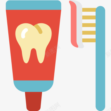 牙刷牙科6扁平图标图标