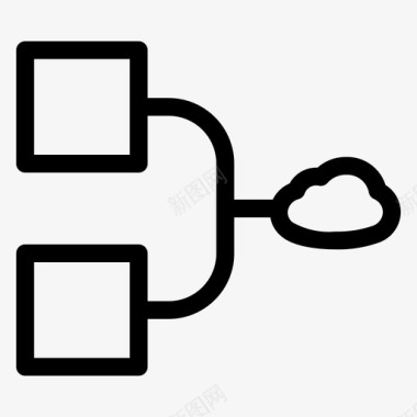 数字基础设施图表技术图标图标