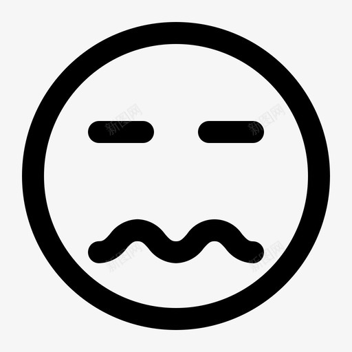 害怕表情符号脸图标svg_新图网 https://ixintu.com 害怕 笑脸 脸 表情符号 表情轮廓