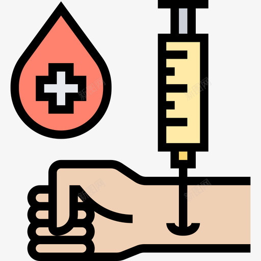 医学检验献血29线色图标svg_新图网 https://ixintu.com 医学检验 献血 线色