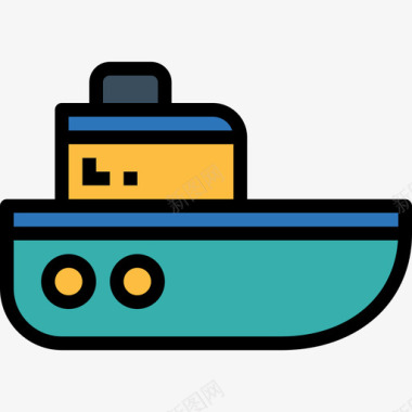 船驱动器2线性颜色图标图标