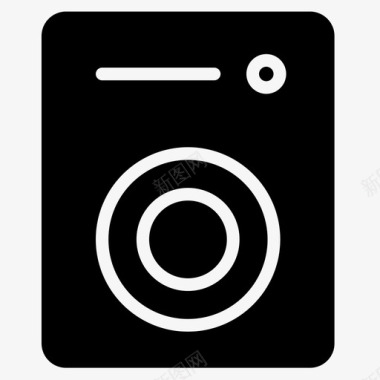 洗衣机酒店133字形图标图标