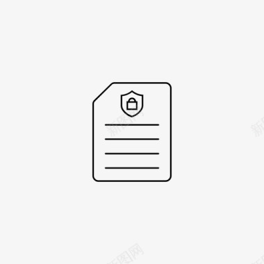锁定文件文档安全图标图标