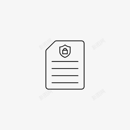 锁定文件文档安全图标svg_新图网 https://ixintu.com 业务 安全 文本 文档 锁定文件