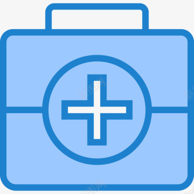 急救箱健康护理29蓝色图标图标