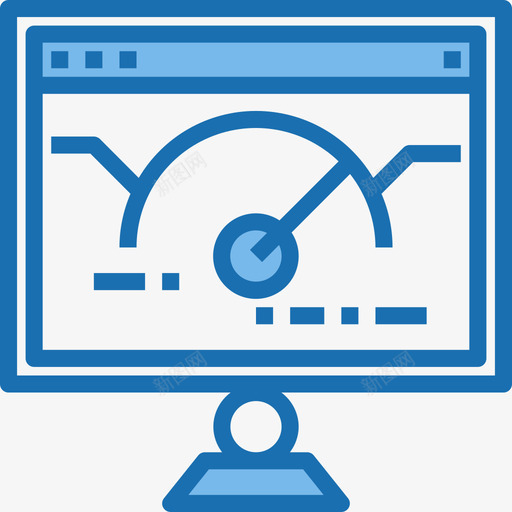 性能浏览器和界面9蓝色图标svg_新图网 https://ixintu.com 性能 浏览器和界面9 蓝色