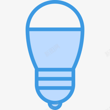 灯泡灯10蓝色图标图标