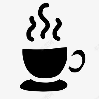 咖啡杯子涂鸦图标图标