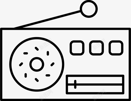 收音机音乐信号图标svg_新图网 https://ixintu.com 信号 多媒体 收音机 磁带 音乐